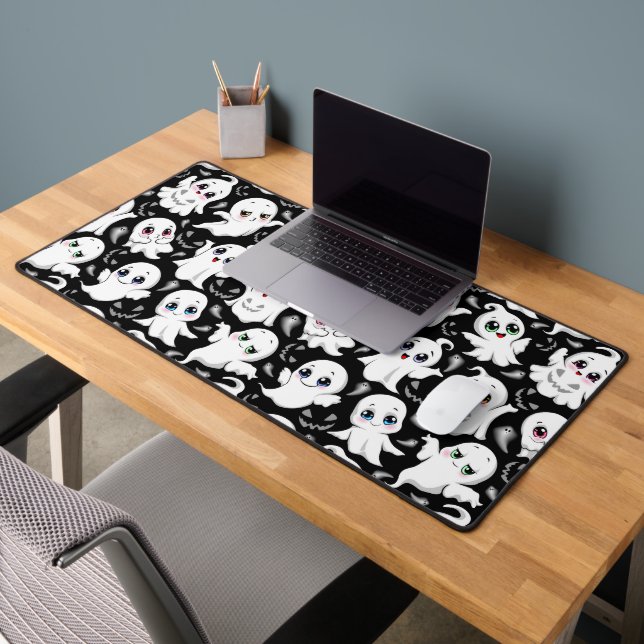 Baby Ghosts Spooky Cute Halloween Mood Desk Mat (Office 2)
