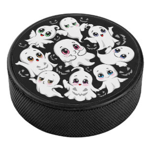 Baby Ghosts Spooky Cute Halloween Mood Hockey Puck
