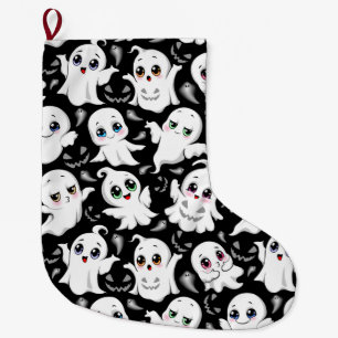 Baby Ghosts Spooky Cute Halloween Mood Large Christmas Stocking