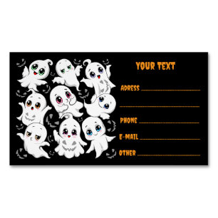 Baby Ghosts Spooky Cute Halloween Mood Magnetic Business Card