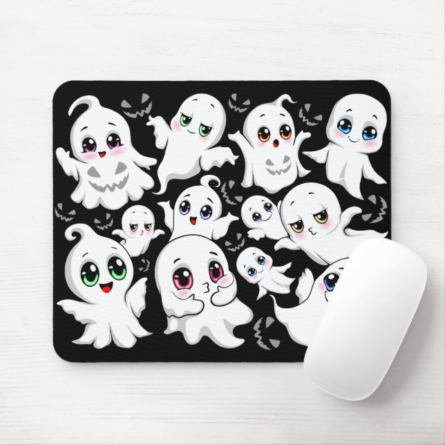 Baby Ghosts Spooky Cute Halloween Mood Mouse Pad (With Mouse)