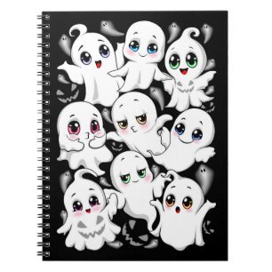 Baby Ghosts Spooky Cute Halloween Mood Notebook