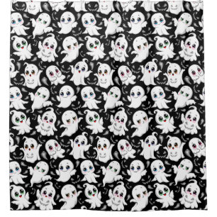 Baby Ghosts Spooky Cute Halloween Mood Shower Curtain