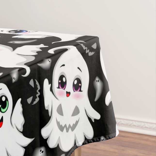 Baby Ghosts Spooky Cute Halloween Mood Tablecloth (In Situ)