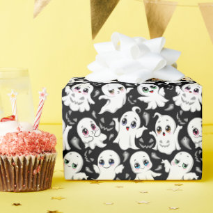 Baby Ghosts Spooky Cute Halloween Mood Wrapping Paper