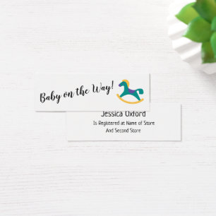 Baby Gift Registry w/ Rocking Horse Handout Cards