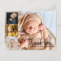 Baby Gift Shower Thank You 4 Photo Collage 