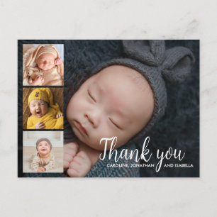 Baby Gift Shower Thank You 4 Photo Collage Holiday Postcard