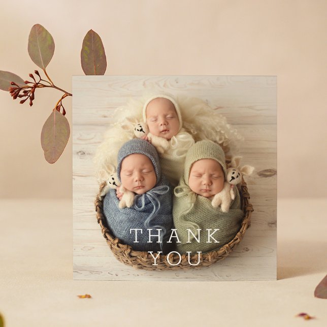 Baby Gift Thank You Triplets Newborn Baby Shower (Creator Uploaded)