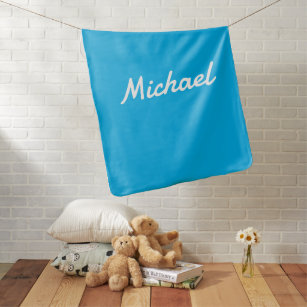 Baby Gifts Custom Text Names Sky Blue Template Baby Blanket