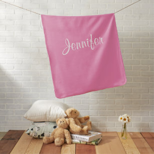 Baby Gifts Customisable Text Names Pink Template Baby Blanket
