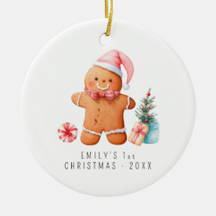 Baby Gingerbread   Baby's First Christmas  Ceramic Tree Decoration