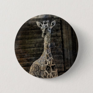 Baby Giraffe 6 Cm Round Badge
