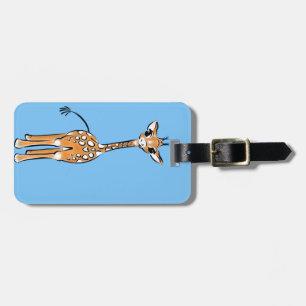 Baby Giraffe - blue Luggage Tag