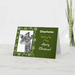 Baby Giraffe Christmas Card