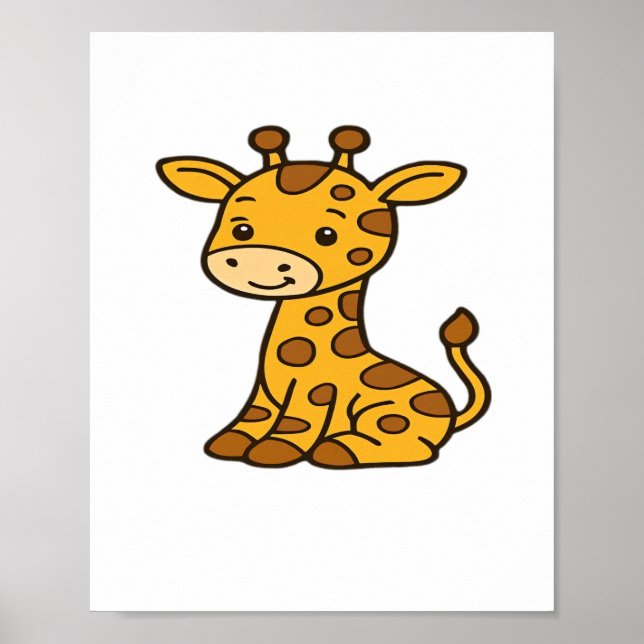 baby giraffe Classic T-Shirt Poster (Front)