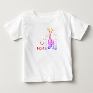 Baby Giraffe Colouring Book T-Shirt for Toddlers