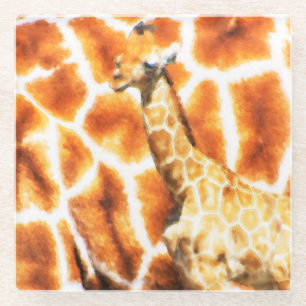 Baby Giraffe Glass Coaster