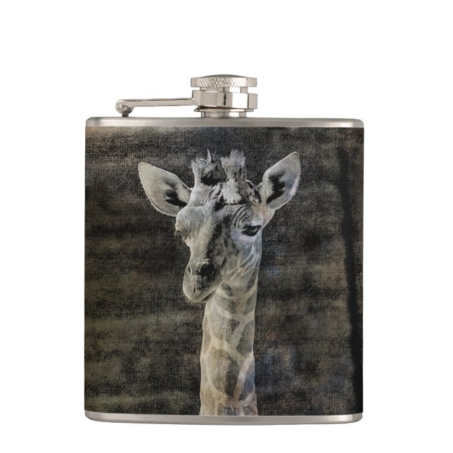 Baby Giraffe Hip Flask (Front)