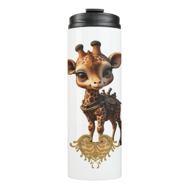 Baby giraffe in steampunk-cartoon style Classic T- Thermal Tumbler (Front)