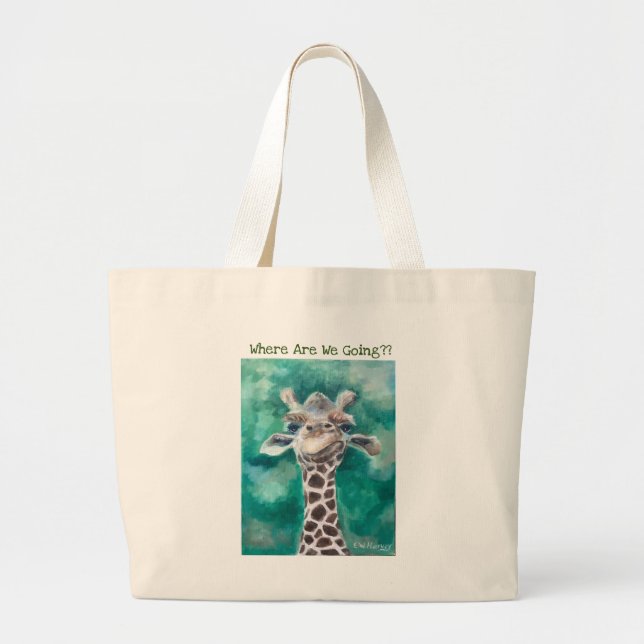Baby Giraffe Large Tote Bag (Front)