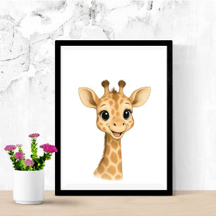 Baby Giraffe Nursery Wall Art Jungle Safari Animal