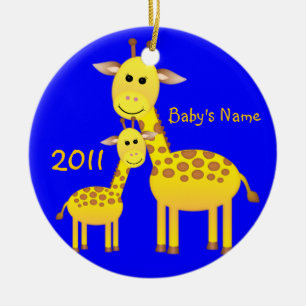Baby Giraffe/photo Ceramic Tree Decoration