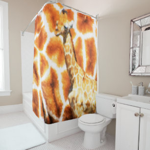Baby Giraffe Shower Curtain