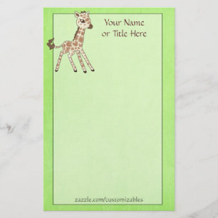 Baby Giraffe Stationery