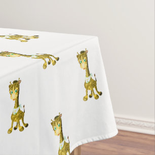 Baby Giraffe Tablecloth - Custom Colours - Text
