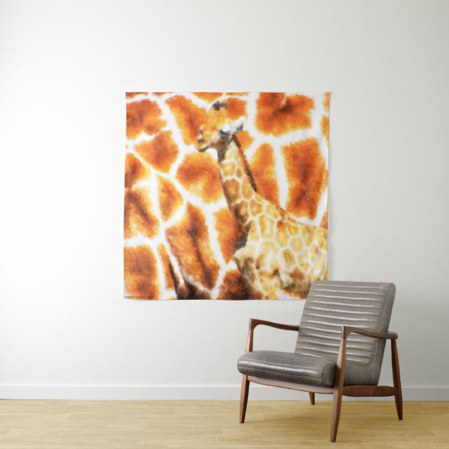 Baby Giraffe Tapestry (In Situ)