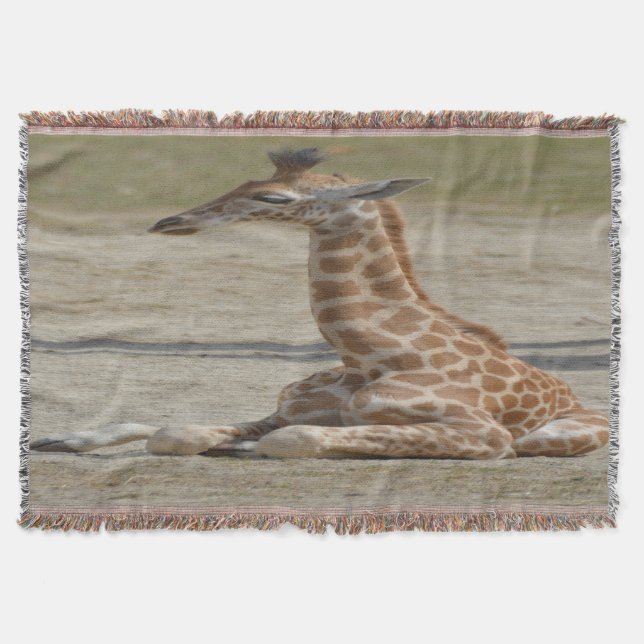 Baby Giraffe Throw Blanket (Front)