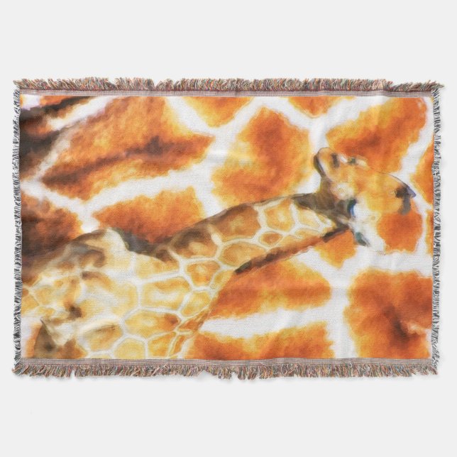 Baby Giraffe Throw Blanket (Front)