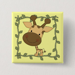 Baby Giraffe Tshirts and Gifts 15 Cm Square Badge