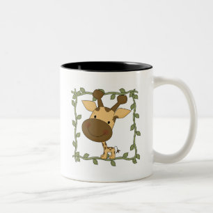 Baby Giraffe Tshirts and Gifts Two-Tone Coffee Mug