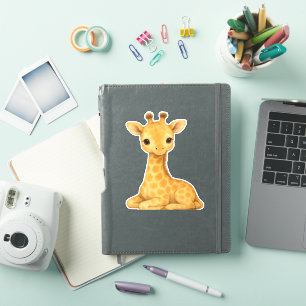 Baby Giraffe Watercolor Print – Nursery Wall Art O