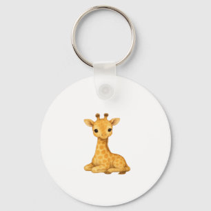 Baby Giraffe Watercolor Print � Nursery Wall Art O Key Ring