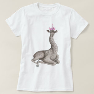 Baby Giraffe With a Unicorn Hat T-Shirt
