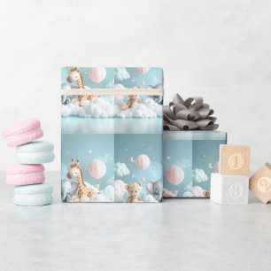 Baby Giraffe with all his friends Wrapping Paper