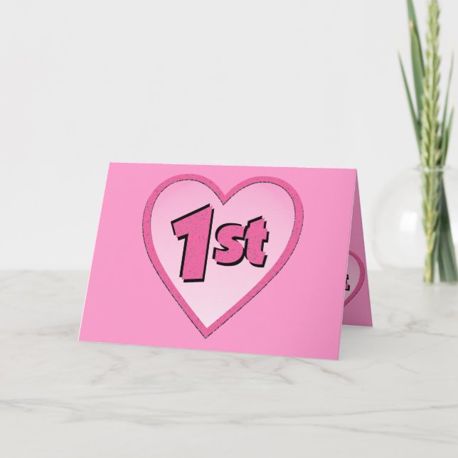 Baby Girl 1st Birthday Gifts! Card (Front)