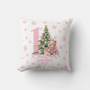 BABY GIRL 1ST CHRISTMAS  CUSHION