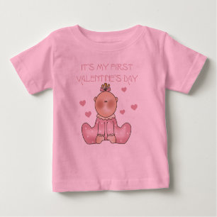 Baby Girl 1st Valentine's Day Baby T-Shirt