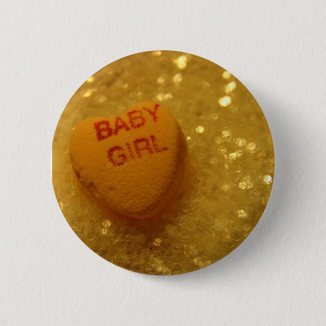 Baby Girl 6 Cm Round Badge (Front)