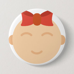 baby girl 7.5 cm round badge