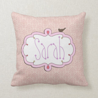 baby girl American MoJo Throw Pillows