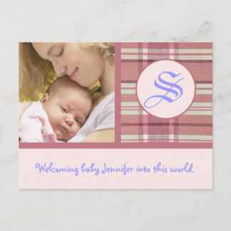 Baby Girl Announcement Template