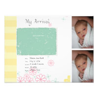 Baby Girl Arrival Scrapbook Title Page Photo Print