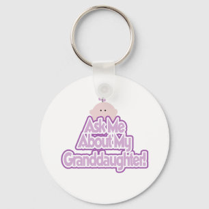 Baby Girl Ask About My Granddaughter Tshirts Key Ring