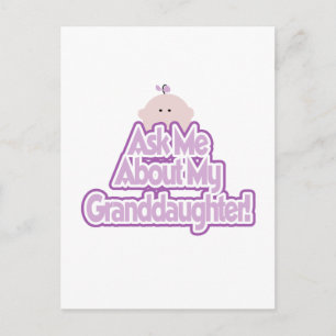 Baby Girl Ask About My Granddaughter Tshirts Postcard