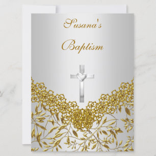 Baby Girl Baby Boy Baptism Invitation